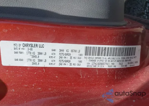 2008 Dodge Ram 1500 Slt z USA, uszkodzony, nr VIN 1D7HU18298S577411